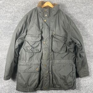 Vintage‎ St Johns Bay Jacket Mens XL Gray Field Barn Chore Coat Corduroy Trim